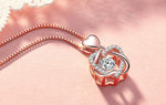 Shimmering Heart Stone Necklace